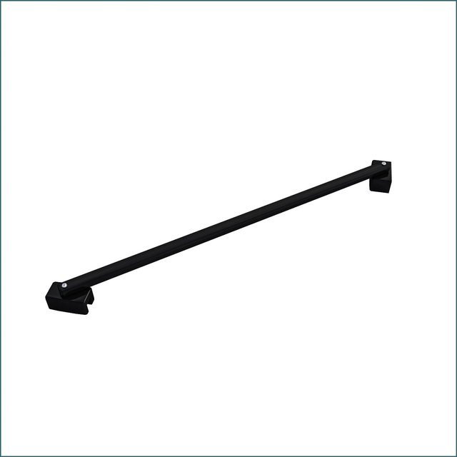 AICA Wandhalterung für Duschkabinen und Walk In Glaswände, Schwarz, Chrom Glänzend, 45 cm, für 6-8 mm Glasstärke - Bild 1