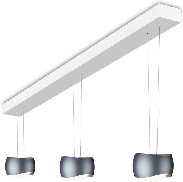 Oligo Curved Slack-Line LED-Pendelleuchte 3-flammig in Basalt-Weiß matt mit Tunable White (2200K - 5000K) und Casambi-Steuerung - Bild 1