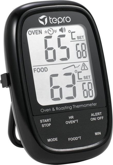 Tepro Digitales Dual-Sensor-Grillthermometer zur Temperaturkontrolle in Schwarz-Grün - Bild 1