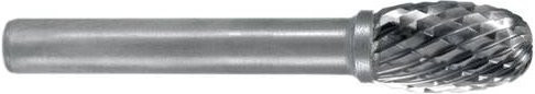 Exact 72323 Frässtift Hartmetall Tropfenform in Silber, Länge: 60 mm, Schaftdurchmesser: 6 mm - Bild 1