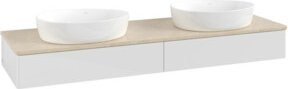 V&B Waschtischunterschrank Antao ohne Frontstruktur mit Beleuchtung, Farbe: Weiß lackiert, B/T: 160 x 50 cm - Bild 1