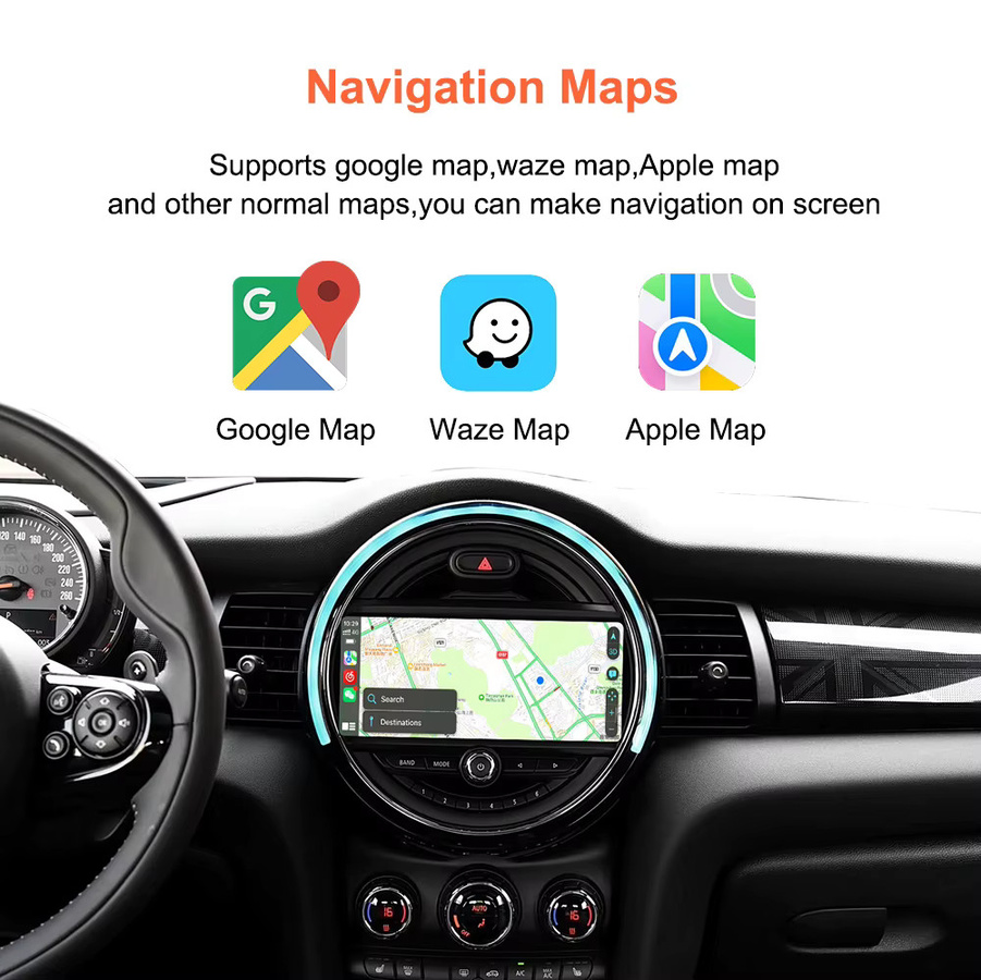 Bonroad OEM Bildschirm-Upgrade-Modul für BMW EVO System, Carplay und Android Auto Nachrüstsatz für Mini Cooper F54 F55 F56 F57 F60, Schwarz - Bild 5