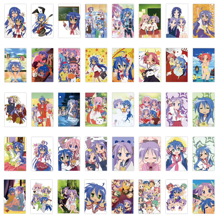 Bandai Lucky Star Anime Aufkleber, Mädchen Izumi Konata, Sticker - Bild 3