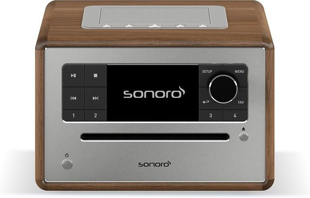 Sonoro Kompaktanlage ELITE SO-9110-200-WA in Walnuss und Silber - Bild 1