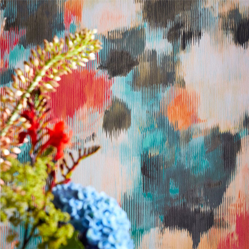 Harlequin Tapete Exuberance Abstract Non-Woven in Coral und Turquoise - Bild 3