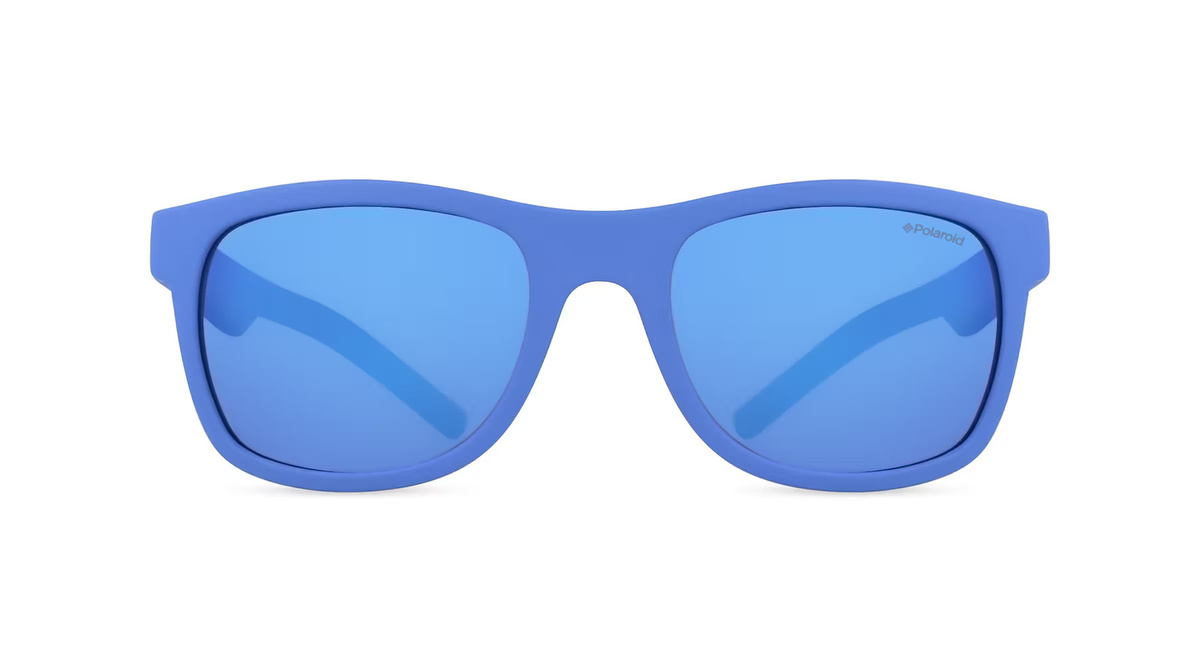 Polaroid PLD 8020/S Kinder-Sonnenbrille, Vollrand, Eckig, Kunststoff, blau, grau - Bild 1