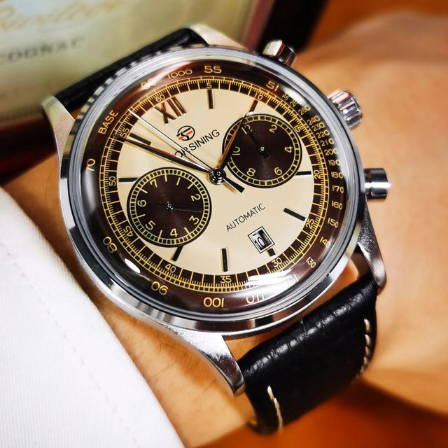Forsining Armbanduhr Automatik, Edelstahl, Leder, Herren - Bild 1
