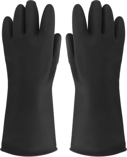 Neoglint Chemikalienbeständige Gummihandschuhe mit Langarm in Schwarz - Bild 1