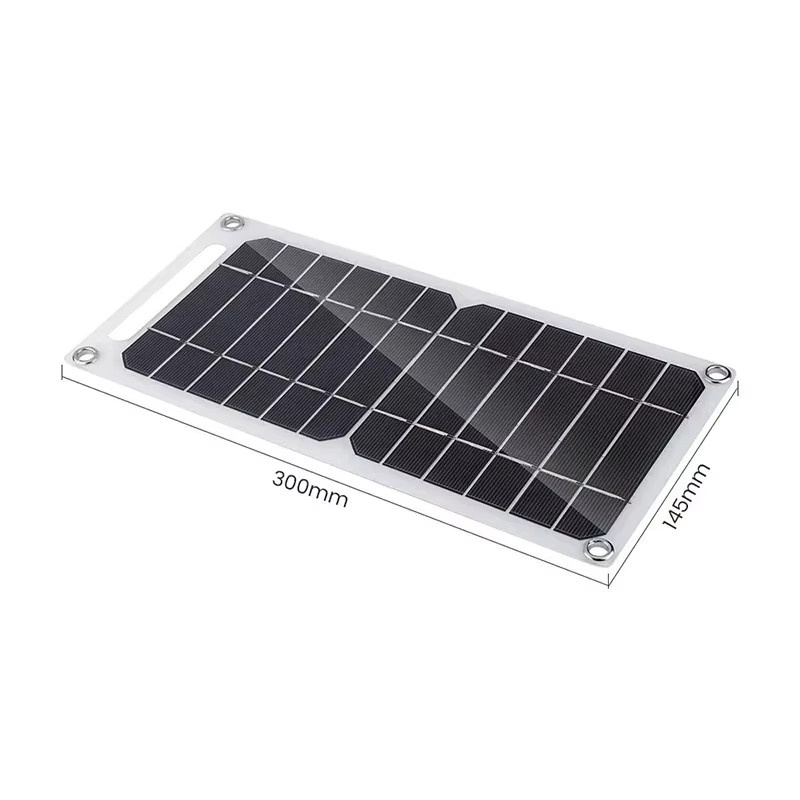 SNQP Solarpanel 10W mit USB Typ-C Anschluss, flexibles und tragbares Minisystem in Schwarz für Camping und Wandern, IP65 wassergeschützt - Bild 6