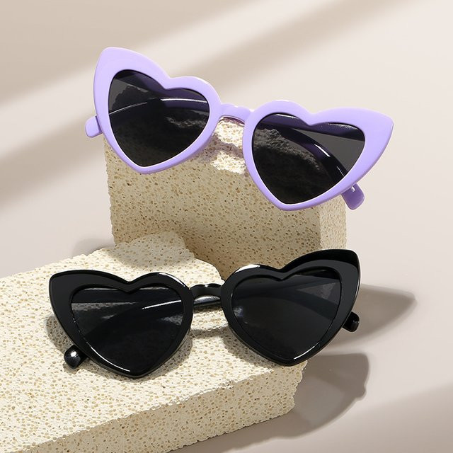ZUXUB Sonnenbrille Herz, pink, Vollrand, Kunststoff, Damen - Bild 1