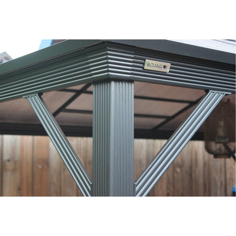 Sojag Aluminium-Pavillon Verona in Anthrazit mit Polycarbonat-Doppelstegplatten, B/T/H: 423 x 298 x 250 cm - Bild 5