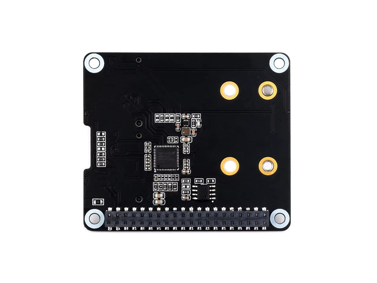 Waveshare PCIe-zu-2-Kanal-M.2-Adapter für NVMe SSD (2230/2242), Raspberry Pi 5 M.2-HAT, Schwarz - Bild 2