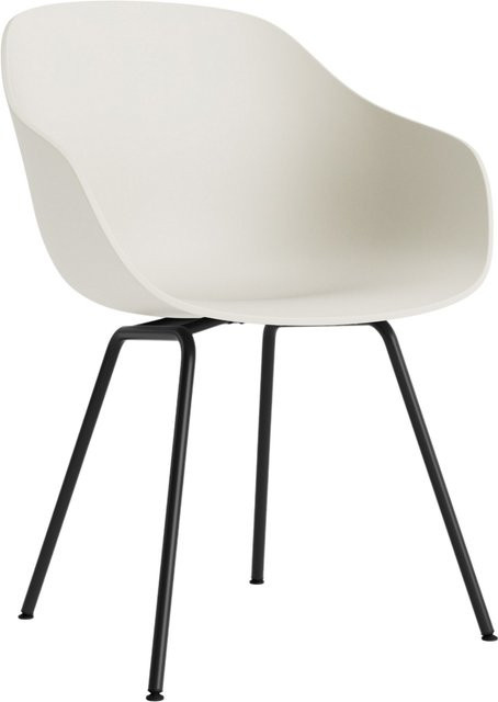 HAY About A Chair AAC 226 mit Armlehnen in Beige und Stahlgestell in mattem Design - Bild 1