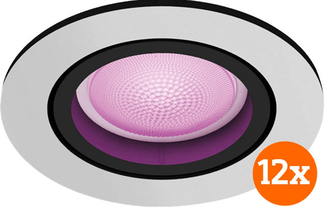 Philips Hue Centura LED Einbaustrahler White & Color, rund, Aluminium, 12er-Pack - Bild 1