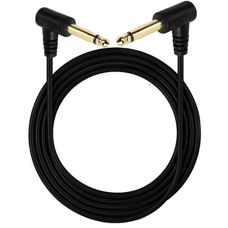 BSN Mono-Patchkabel für Instrumente, 6,35mm TS Stecker zu Stecker, Schwarz, Länge: 0,3 m - Bild 3