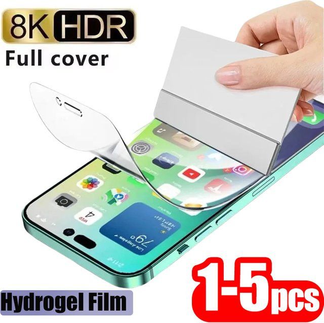 Hydrogel Displayschutzfolie für Apple iPhone (verschiedene Modelle), transparent, weiche Schutzfolie - Bild 1