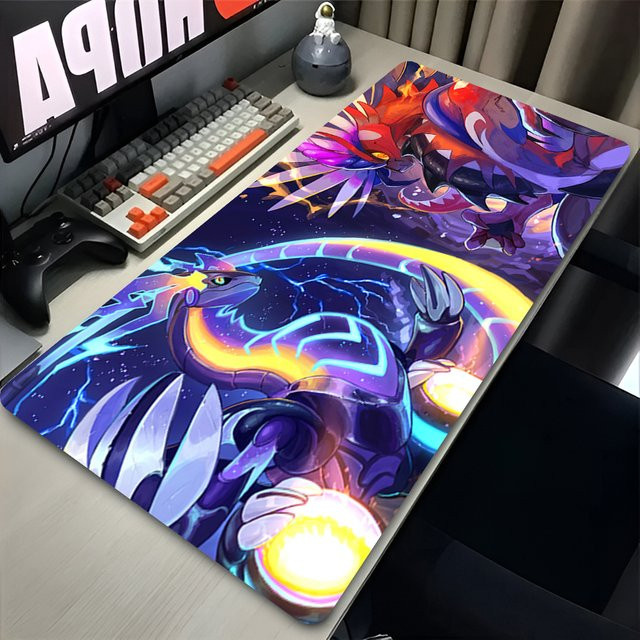 Bandai Gaming-Mauspad Miraidon Anime Design XXL Schreibtischunterlage Schwarz Multicolour - Bild 1