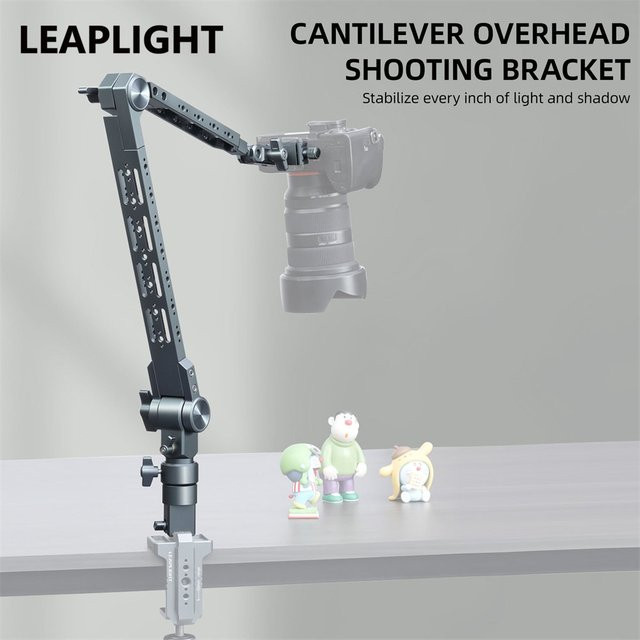 LEAPLIGHT Aluminium Magic Arm Overhead Cantilever Stativ Gelenkarm mit 1/4 Zoll C-Klemme Desktop-Kamerahalterung für Handy, iPad und Tablet - Bild 1