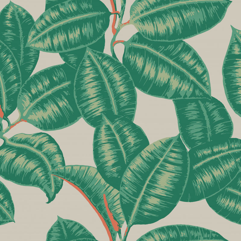 Nobilis Tapete Ipanema COS240 in Grün mit floralem Vintage-Design und botanischem Muster aus Vlies, matt - Bild 2