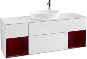 V&B Waschtischunterschrank Finion in Weiß lackiert, Breite: 160 cm, Tiefe: 50,1 cm, Höhe: 50,1 cm - Bild 1