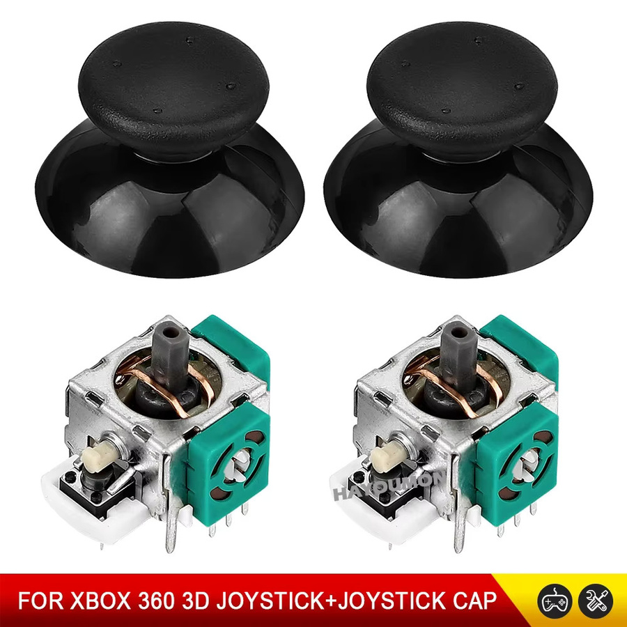 Royaldraid Ersatz 3D-Joystick für Xbox 360 Controller inklusive Joystick-Kappen in Schwarz - Bild 5