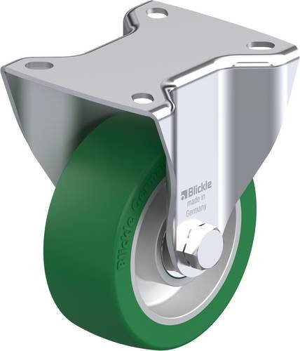 Blickle Bockrolle BK-ALST 100K-1 in Grün und Silber mit 100mm Rad-Durchmesser und 320kg Tragfähigkeit - Bild 1