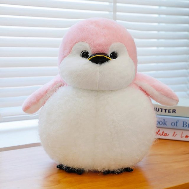 Simulation fetter Pinguin Plüschtier, rosa, 30 cm - Bild 1