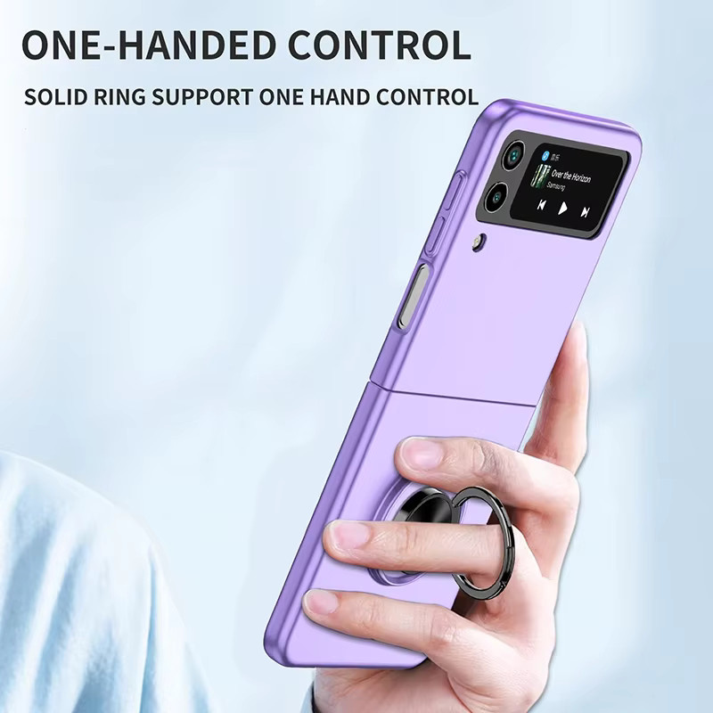Magnetische 360 Grad rotierende Ringhalterungshülle für Samsung Galaxy Z Flip 3 4 5 6 in Blau oder Lila - Bild 2