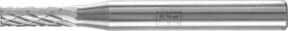 PFERD TOOLS Hartmetall Frässtift Zylinder ZYAS stirnverzahnt, Farbe: Silber, Durchmesser: 4 mm, Länge: 13 mm, Schaft-Durchmesser: 6 mm, Z3P universal mittel kreuzverzahnt - Bild 1