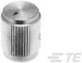 TE Connectivity Drehknopf 5-1437622-5 in Silber und Schwarz aus Aluminium mit Ø 12,7 mm - Bild 1