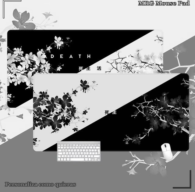 Mairuige Gaming Mauspad mit Yin-Yang Blume Anime Design als Schreibtischunterlage - Bild 1