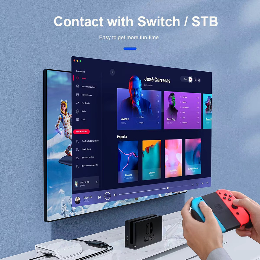 ORICO HDMI Splitter und KVM Switcher Bi-Directional 4K UHD 60Hz Audio Konverter in Schwarz - Bild 3