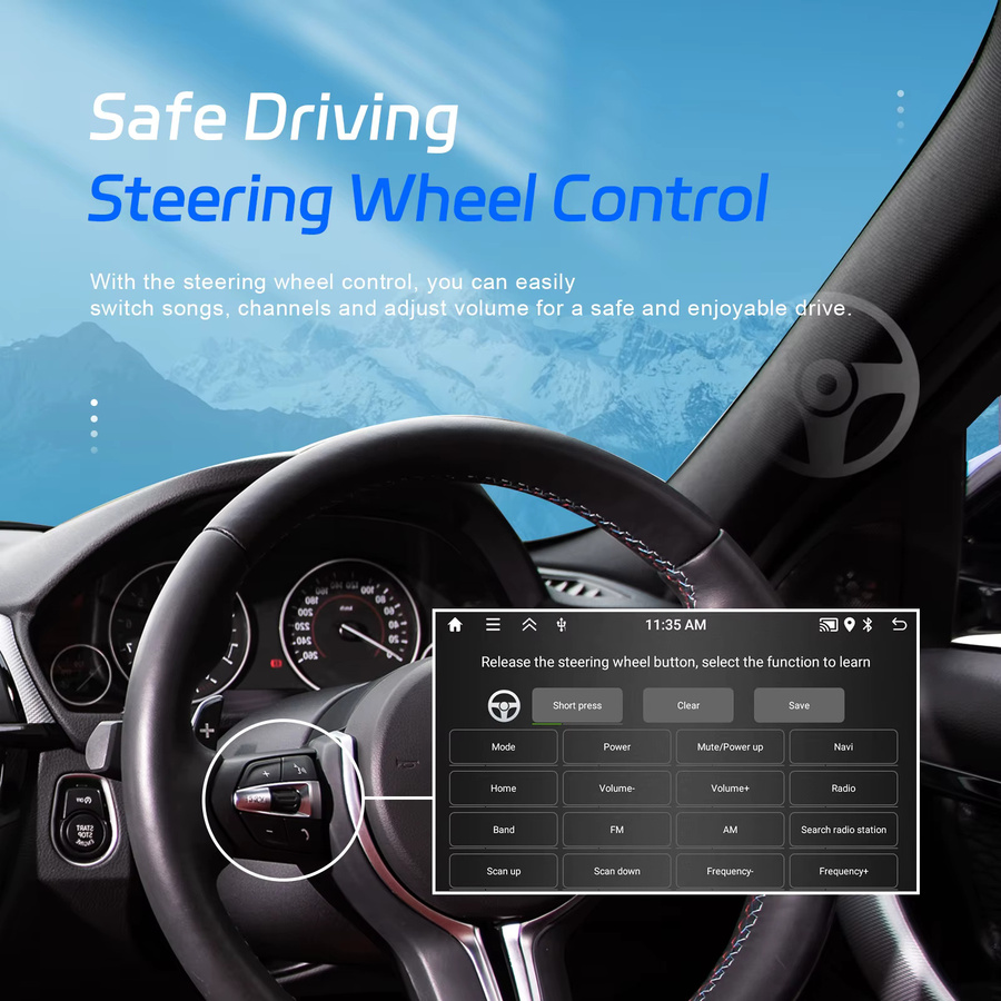Podofo Android Car Player Autoradio mit 7 Zoll Display für PEUGEOT 3008 5008 Partner und CITROEN Berlingo 2010-2016 mit GPS, WiFi, Bluetooth, CarPlay und Android Auto in Schwarz - Bild 5