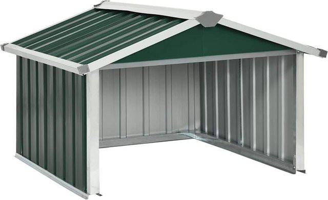 vidaXL Gartenroboter-Unterstand aus verzinktem Stahl in Grün und Braun, H x B x T: 63 x 92 x 97 cm - Bild 1