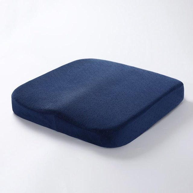 Ergonomisches Memory-Foam-Bürokissen von JMG Clothing in Blau, quadratisches Steißbeinkissen mit waschbarem Bezug, B/B: 40 x 40 cm - Bild 1