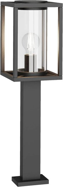 Lucande Außenleuchte Ferda Modern Schwarz aus Aluminium, 1-flammig, E27, IP44 - Bild 1