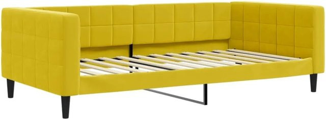 vidaXL Tagesbett aus Samt in Gelb, B/T/H: 200 x 100 x 68 cm - Bild 1