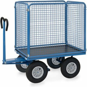Fetra Handpritschenwagen 6444L in Blau mit Luft-Bereifung und 1000kg Tragkraft - Bild 1