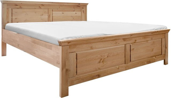 Doppelbett Baltic aus massiver Kiefer in Eichefarben mit Schubladen, B/T: 180 x 200 cm