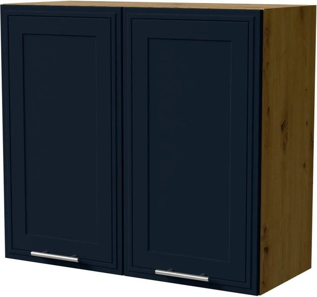 Feldmann-Wohnen Hängeschrank Salo Küchenschrank in Eiche Artisan und Indigo Matt mit Soft-Close-Türen, B/T/H: 80 x 32,5 x 72 cm - Bild 1