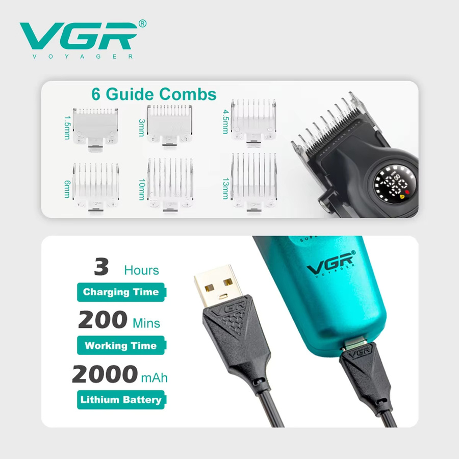 VGR V196 Haarschneidemaschine für Herren, grün - Bild 2
