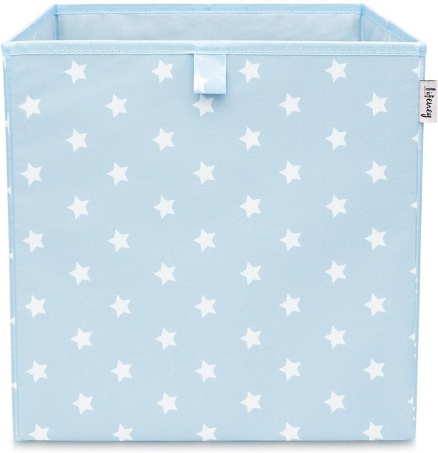 Lifeney Aufbewahrungsbox mit Sternen in Blau und Weiß, B/T/H: 33 x 33 x 33 cm - Bild 1