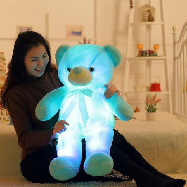 BirchFlume Teddybär Plüsch, LED, blau, 50cm - Bild 1