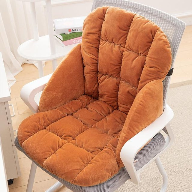 Yiran Furniture Gestepptes Stuhlsitzkissen mit integrierter Rückenlehne in U-Form, weich und bequem für Zuhause oder Büro, B/T/H: 45 x 50 x 45 cm - Bild 1