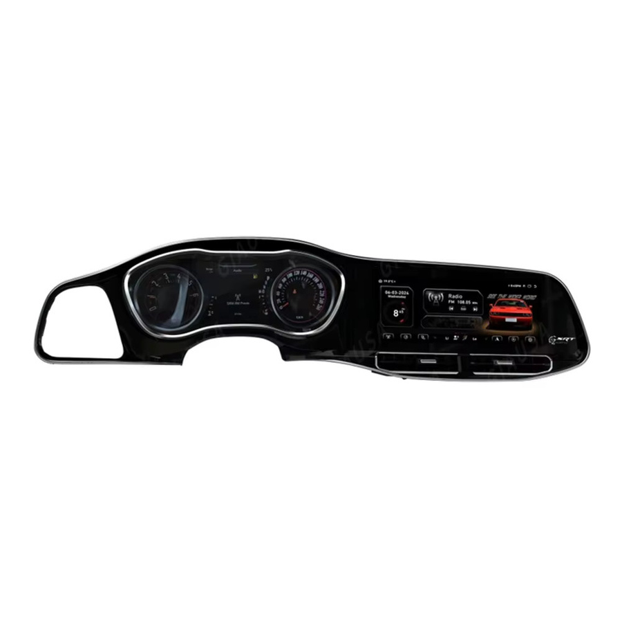 YANFU Android 13 Autoradio mit CarPlay und GPS Navigation für Dodge Challenger Charger SRT Hellcat 2010-2024, Multimedia Stereo Head Unit, Schwarz - Bild 6