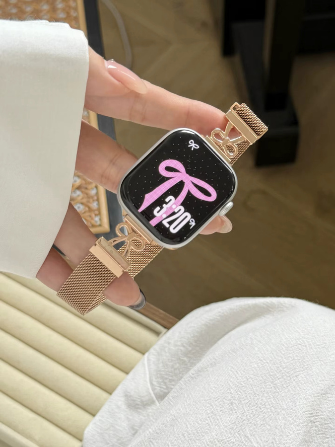 iwujiao Uhrenarmband Edelstahl, Schleifenband, Damen - Bild 2