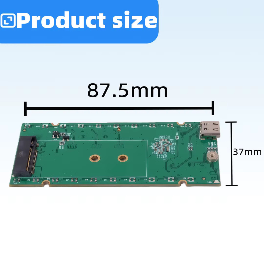 SPEEDIER USB 4 zu M.2 PCIe 4.0 X4 NVMe Adapterplatine mit 40 Gbit/s für Thunderbolt 4 und eGPU sowie FPGA Sound/DMA Capture Card - Bild 2