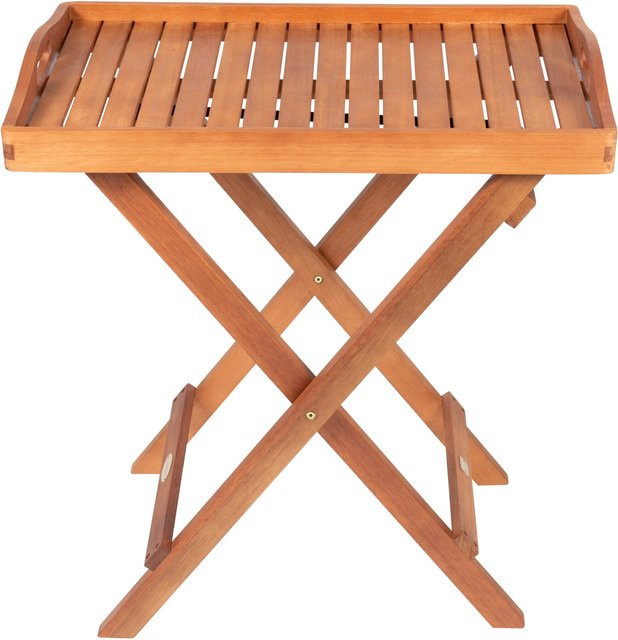 GARDEN PLEASURE Tablettständer Dallas aus Eukalyptusholz in Braun, B/H/T: 68 x 74 x 44 cm - Bild 1