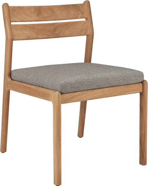 Ethnicraft Jack Outdoor Dining Stuhl in Braun mit Polsterkissen - Bild 1