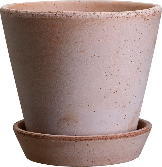 Bergs Potter Blumentopf The Julie Raw Pot mit Untersetzer, Keramik, Rose, Durchmesser: 12 cm - Bild 1